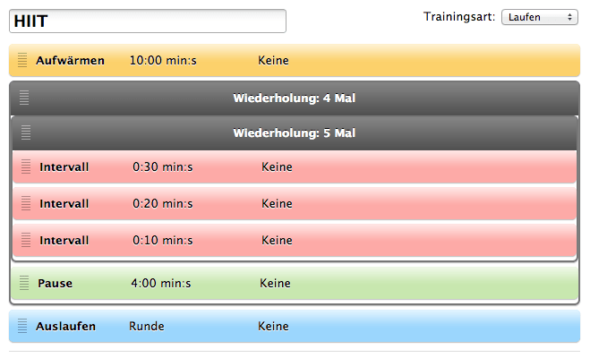 HIIT Lauftraining