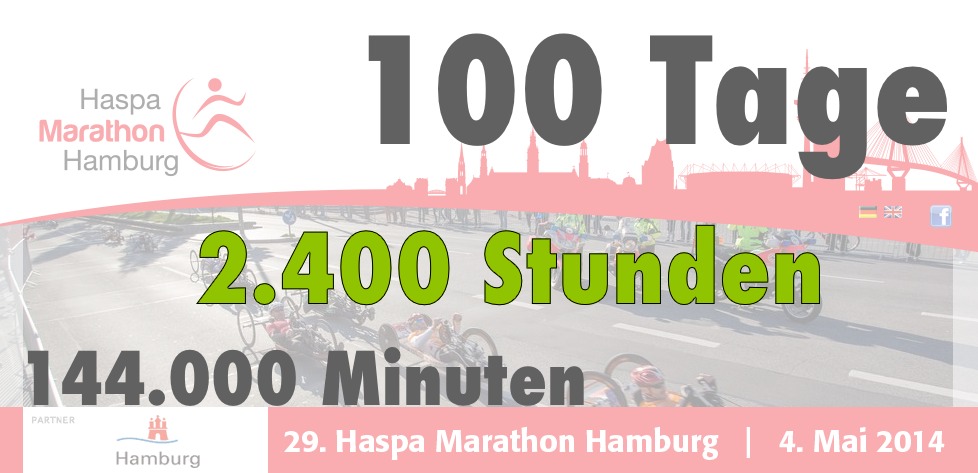 Hamburg Haspa Marathon 100 Tage Banner