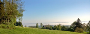 Culmberg, Sophienberg, Nebel, blauer Himmel